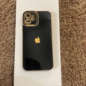 iPhone 13 mini, black and gold